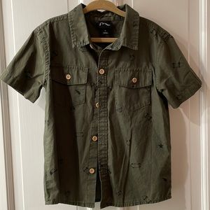 Art Class Short Sleeve Skater Button Up